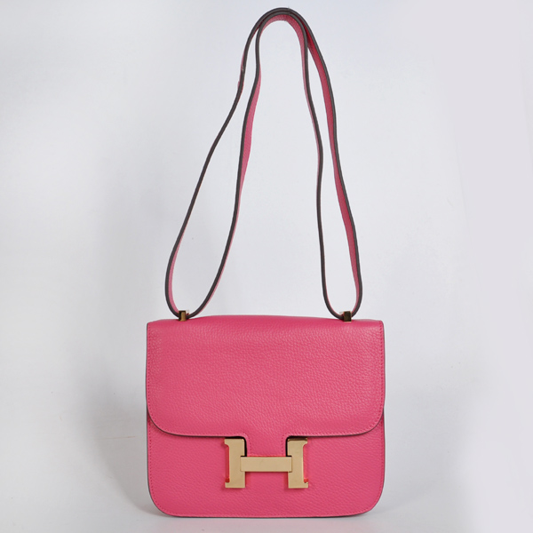 8888PG Hermes Constance Bag in pelle Clemence in Peach con oro